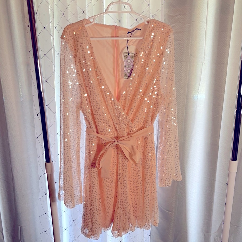 Blush Sequin Romper